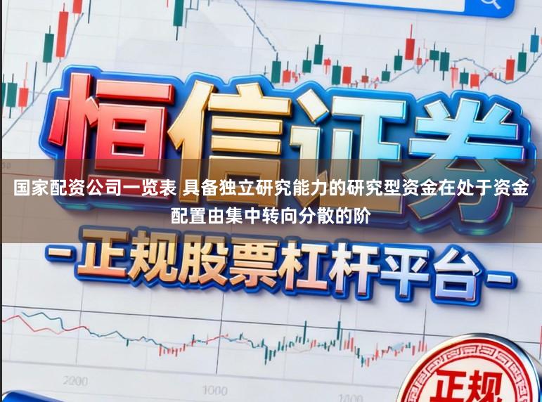 国家配资公司一览表 具备独立研究能力的研究型资金在处于资金配置由集中转向分散的阶